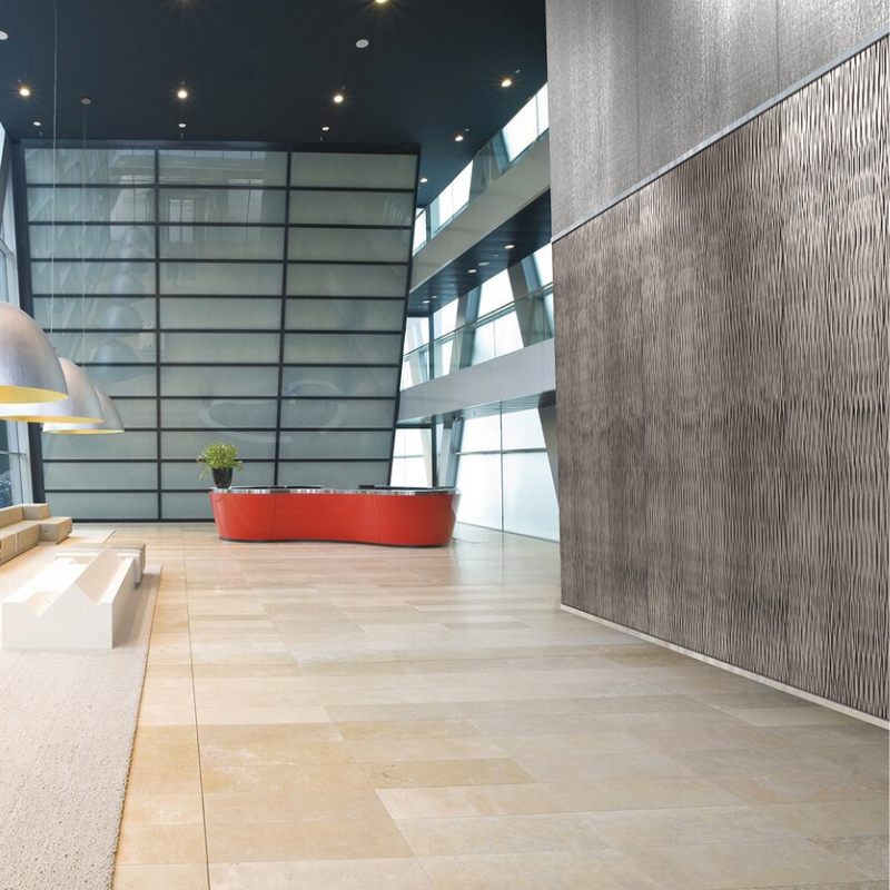 Stainless steel wall paneling